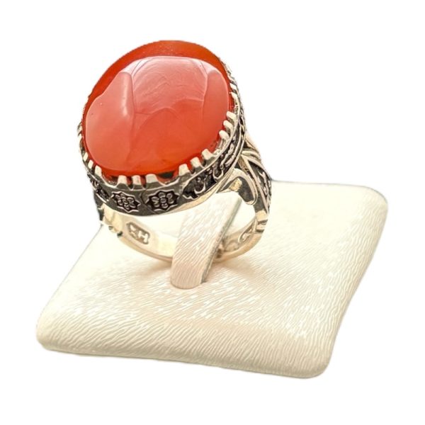 انگشتر مردانه عقیق یمن اصل با سنگ درشت