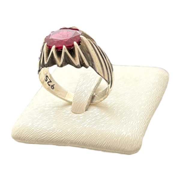 انگشتر مردانه یاقوت سرخ اصل هشت چنگ