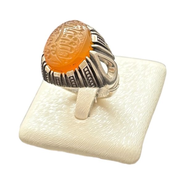 انگشتر عقیق یمن اصل رکاب طرح اشک