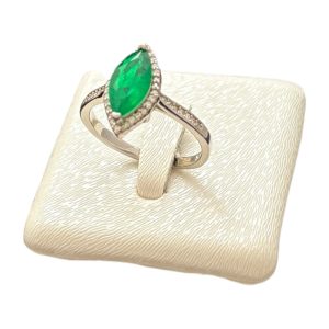 انگشتر نقره زنانه زمرد دابلت