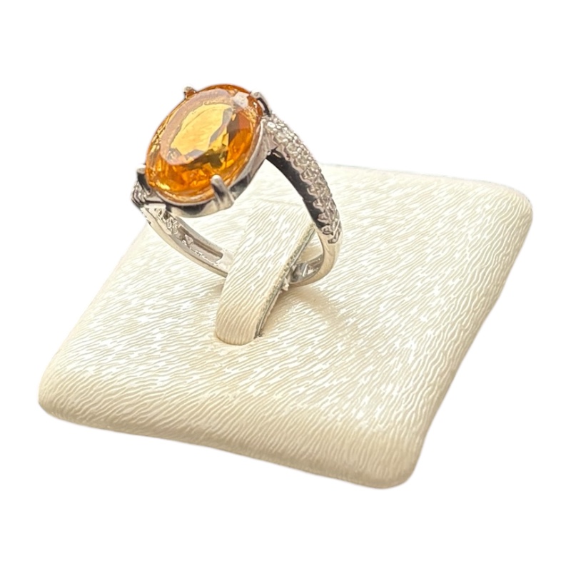 انگشتر زنانه سنگ سيترين اصل
