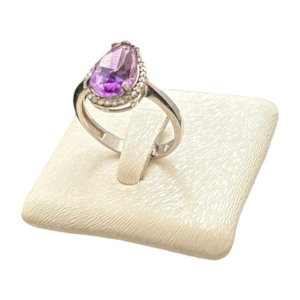 انگشتر زنانه آمیتیست اصل طرح اشکی