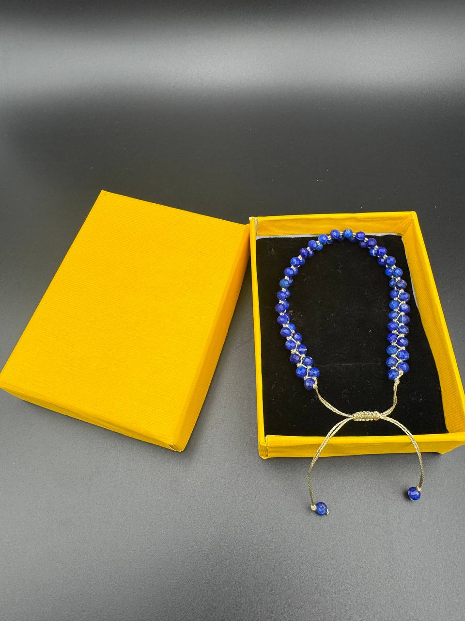 دستبند دو‌ ردیفه لاجورد اصل