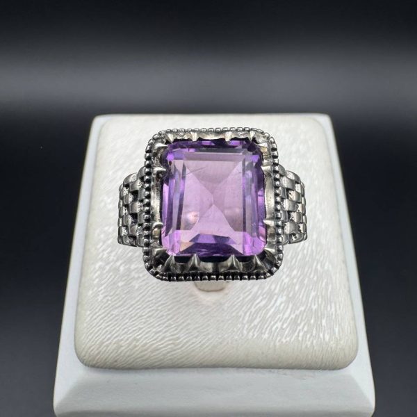 انگشتر رولکسی سنگ آمیتیست اصل