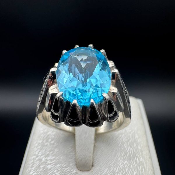 انگشتر مردانه توپاز سوییس اصل