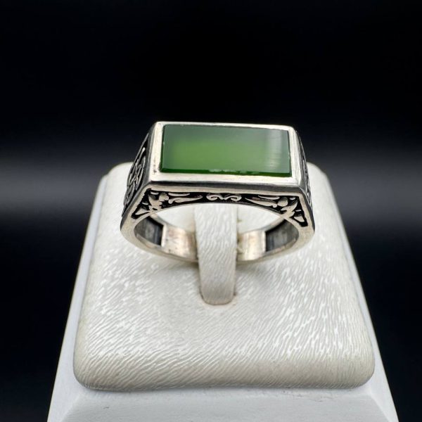 انگشتر کپسولی سنگ یشم اصل