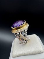 انگشتر فاخر مردانه آمیتیست اصل