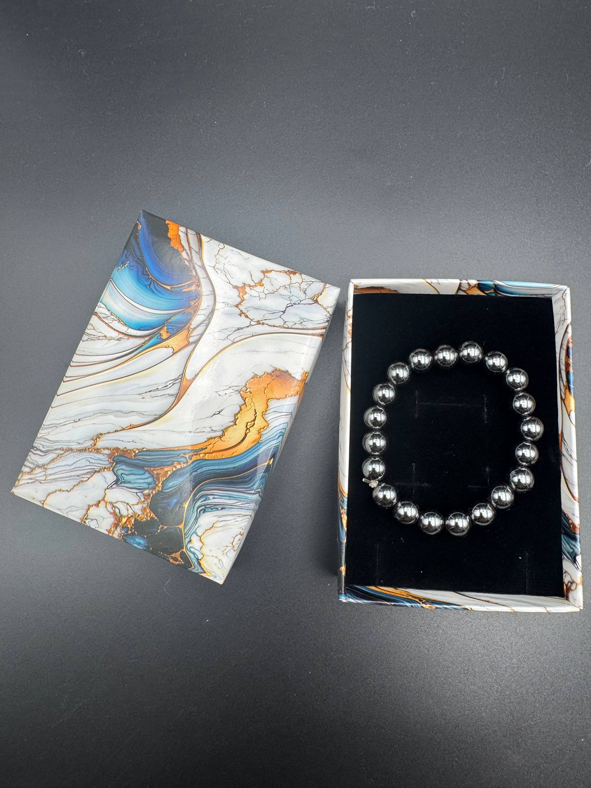 دستبند کشی حدید نقره ای تیره