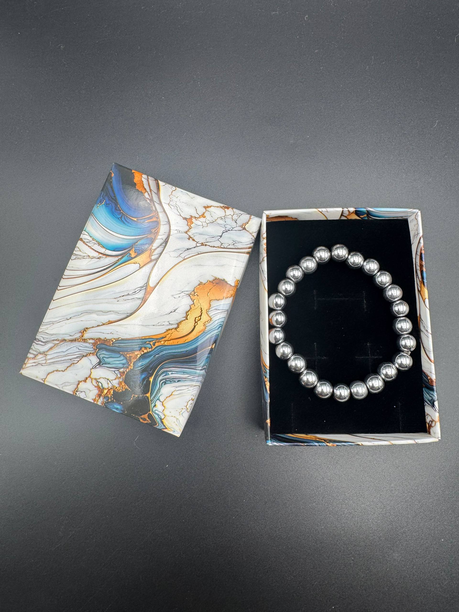 دستبند کشی حدید نقره ای